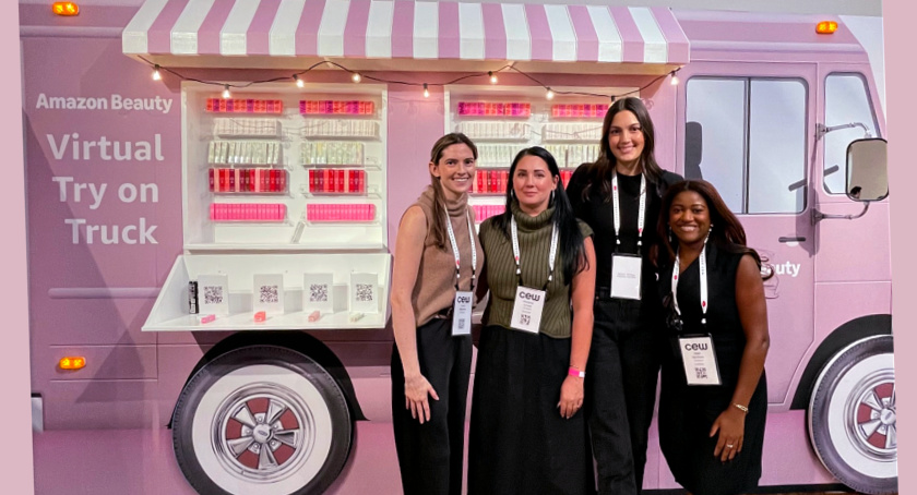 The Amazon Beauty Virtual Try-On Truck at the 2025 CEW Beauty Expo.